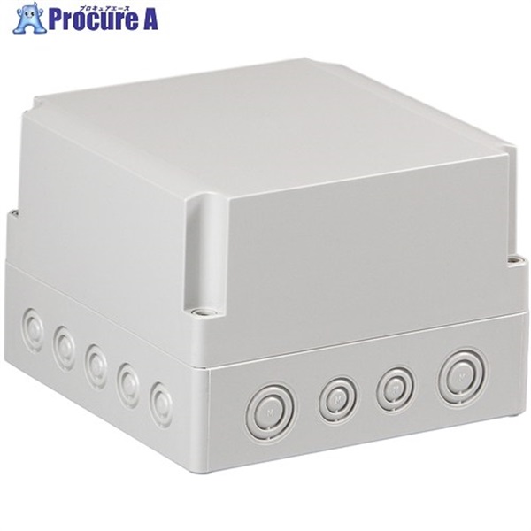 タカチ ノックアウト付防水・防塵ボックス ホワイトグレー 175×175×125 SPCM181813G  1台 ▼850-3311