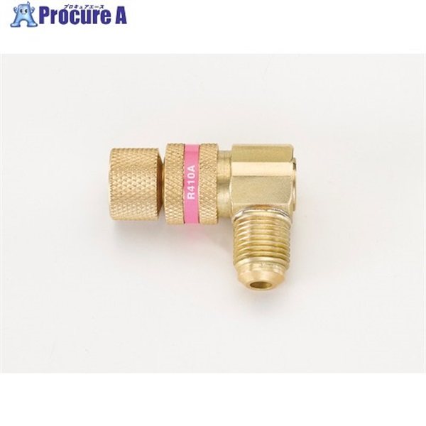 タスコ R410Aストップバルブ付ワンタッチコネクター(エルボー) TA220JB-3  1個 ▼143-0641