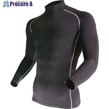 おたふく 【在庫限りで今季完売】 BTパワーストレッチハイネックシャツ ブラック LL JW-170-BK-LL  1着 ▼444-8219