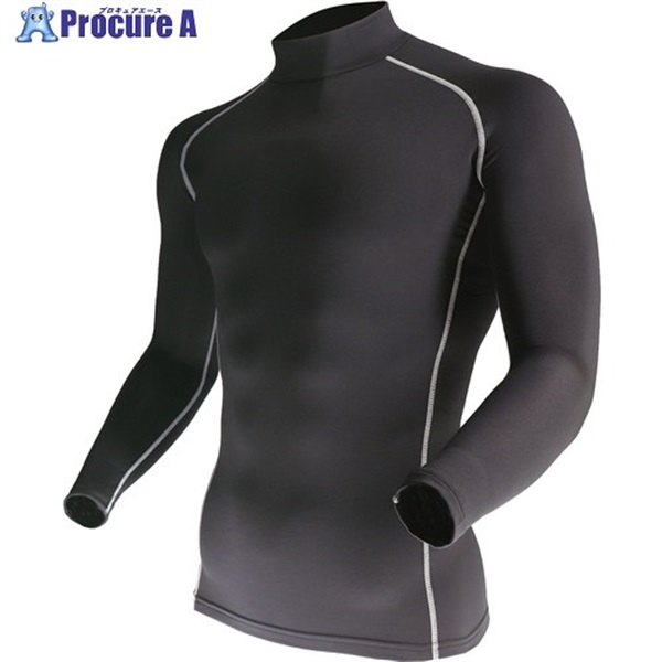 おたふく 【在庫限りで今季完売】 BTパワーストレッチハイネックシャツ ブラック LL JW-170-BK-LL  1着 ▼444-8219