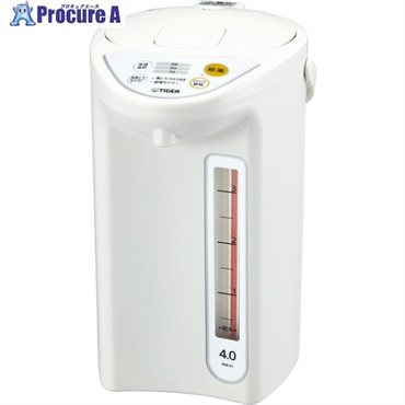 TIGER マイコン電動ポット 4L ホワイト PDR-G401W  1台 ▼683-3100