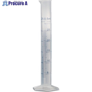 TRUSCO メスシリンダー 25ml 青目盛付 PP製 MS25-A  1個 ▼723-8299