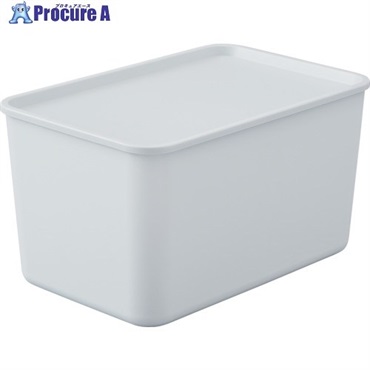 IRIS 206647 フタ付き 積み重ねBOX FTB-45D ブルーグレー FTB-45D-AH  1個 ▼679-9613