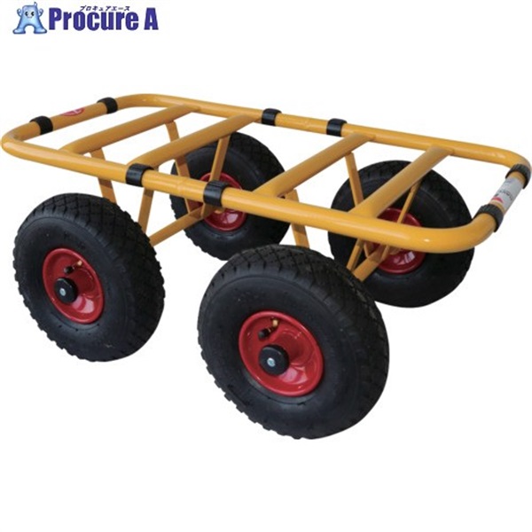 RAVENDO 4輪プレート台車TD300-4W(ノーパンクタイヤ仕様) 142649NP  1台 ▼735-4748