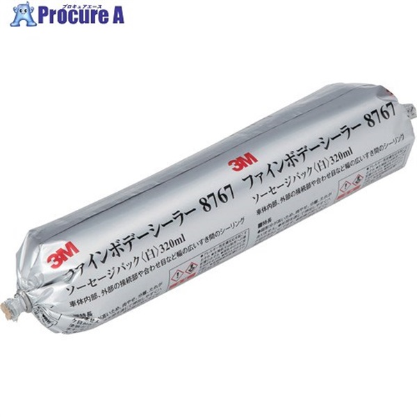 3M 【期限間近特価品】 ファインボデーシーラー ソーセージパック 8767 白 320ml 8767OTSUTOME  25本 ▼732-2539