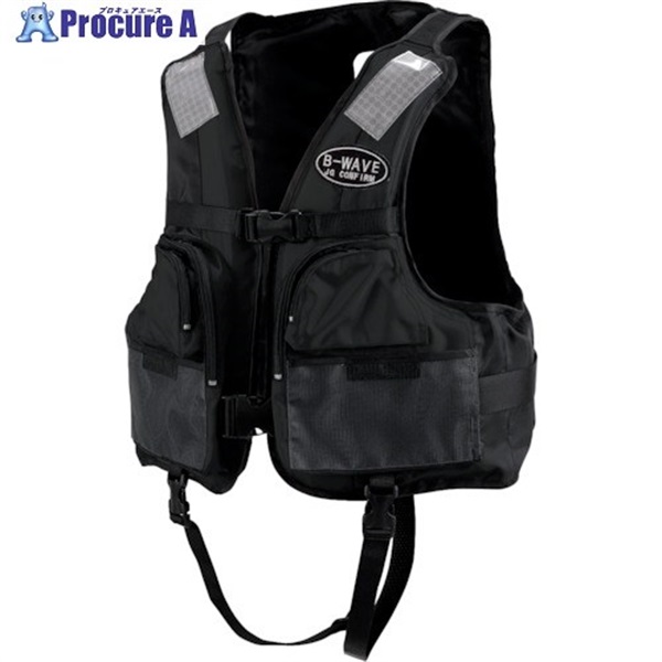 OCEANLIFE 小型船舶用ライフジャケット ブラック TYPE D BW-2003-D-BK  1着 ▼377-6528