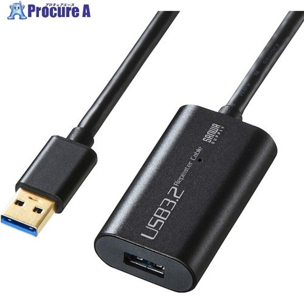 SANWA USB3.2アクティブリピーターケーブル5m KB-USB-R305  1本 ▼499-9031