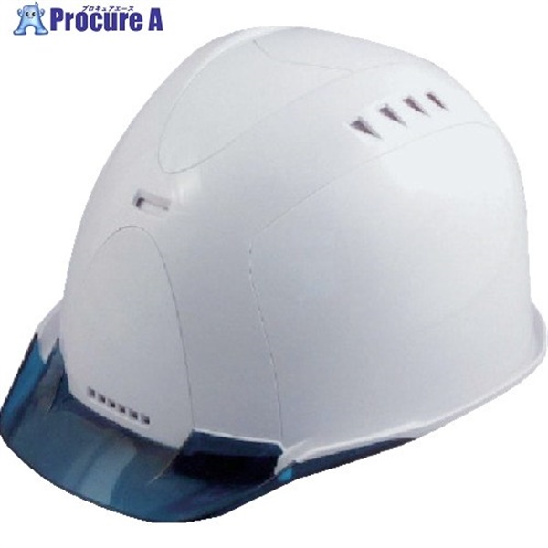 スターライト工業 通気孔付きヘルメット SS-820M ホワイト/ブルー/ホワイト FS-820S-MZ W/B/W  1個 ▼714-9598