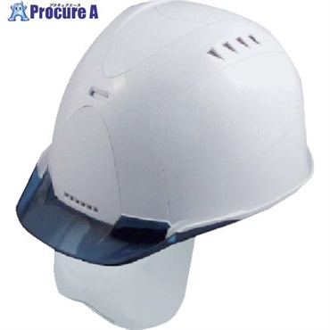 スターライト工業 通気孔付きヘルメット SS-821M ホワイト/ブルー/ホワイト フェースシールド付 FS-821S-MZ W/B/W  1個 ▼715-1175