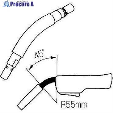 DAIHEN CO2/MAG溶接用部品 トーチボディ 45度R55mm U5020C00  1個 ▼851-3047