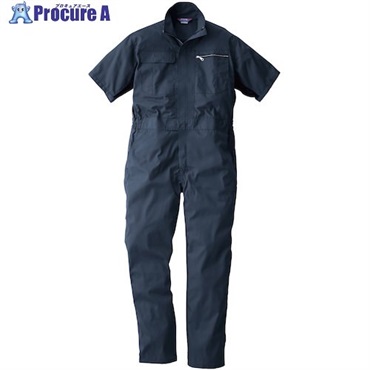 桑和 39017 半袖つなぎ ネイビー L 39017-1-L  1着 ▼543-7551