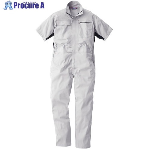桑和 39017 半袖つなぎ シルバーグレー L 39017-22-L  1着 ▼545-0201