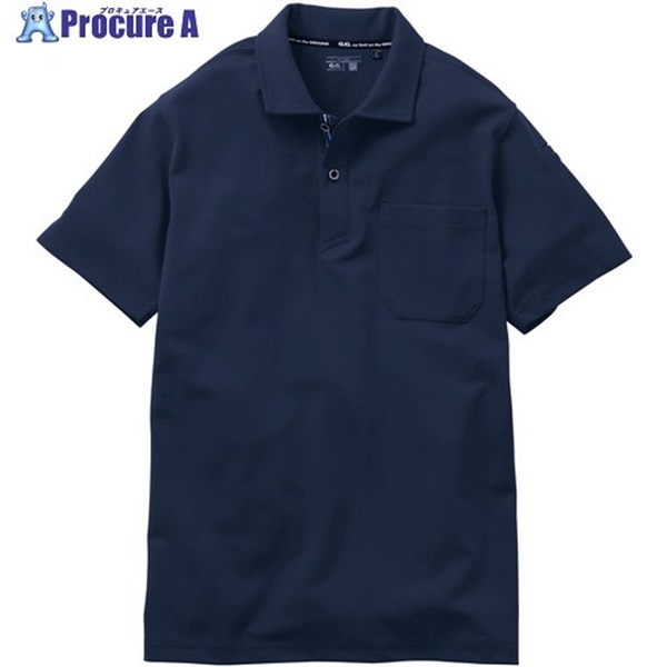 G.G. 7325-51 半袖ポロシャツ(胸ポケット付き) ネイビー L 7325-51-1-L  1着 ▼675-0224