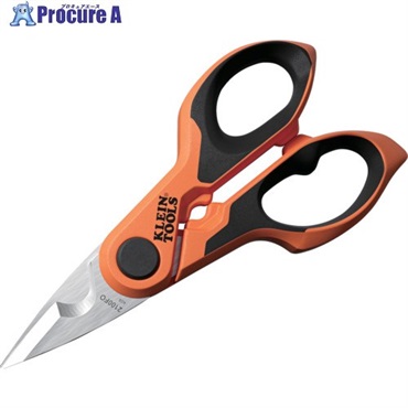 KLEIN 電工ハサミ 小型ケーブルストリッパー付 2100FO  1個 ▼704-7931