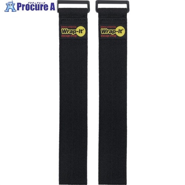 WrapーIt 配線コード用伸縮性収納ストラップ 24インチ 黒 702-24B  1S ▼708-6505