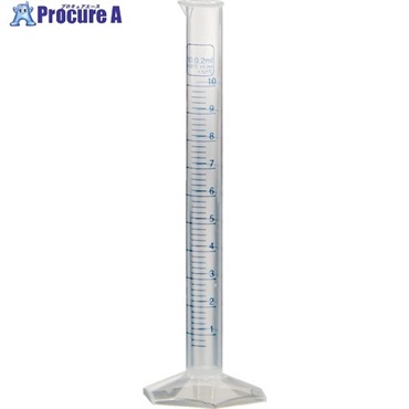 TRUSCO メスシリンダー 10ml 青目盛付 PP製 MS10-A  1本 ▼723-8296