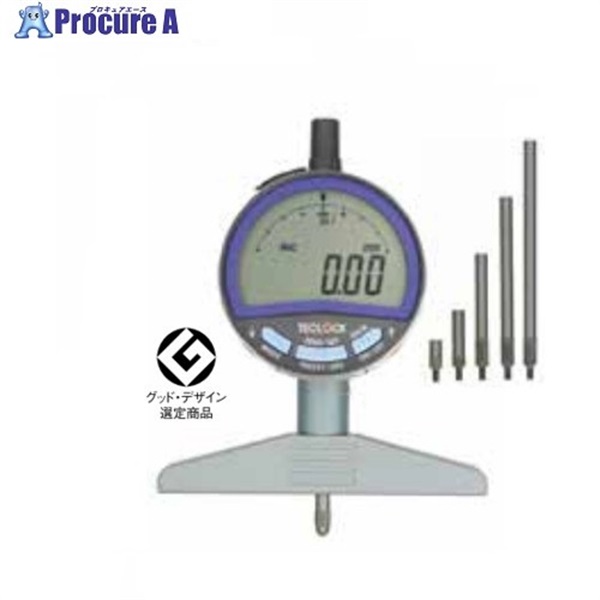TECLOCK デジタルデプスゲージ 測定範囲12～220mm DMD-215A  1個 ▼455-9123