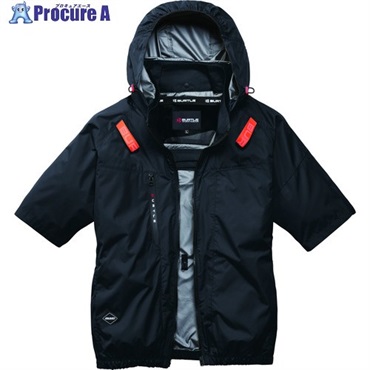 BURTLE AC半袖ブルゾン AC2096HB-35-L ブラック AC2096HB-35-L  1着 ▼716-1244