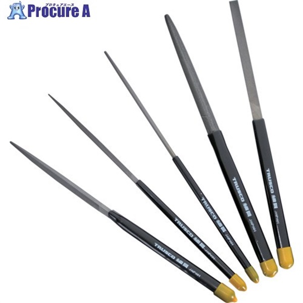 TRUSCO 組ヤスリ ファイブセット 細目 全長185mm(10本組サイズ) ブリスターパック入 TST-24  1S ▼716-6190
