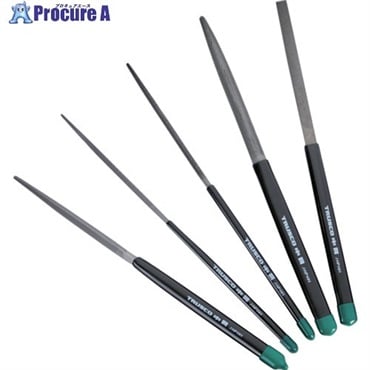 TRUSCO 組ヤスリ ファイブセット 中目 全長185mm(10本組サイズ) ブリスターパック入 TST-06  1S ▼716-6196