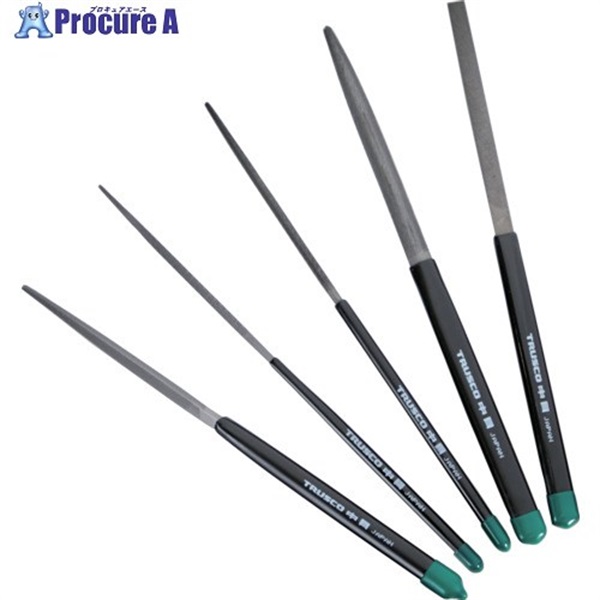 TRUSCO 組ヤスリ ファイブセット 中目 全長185mm(10本組サイズ) ブリスターパック入 TST-06  1S ▼716-6196
