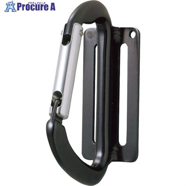 DOGYU カラビナ式 アルミツールフック F-25-BL ブラック 01497  1丁 ▼270-2026