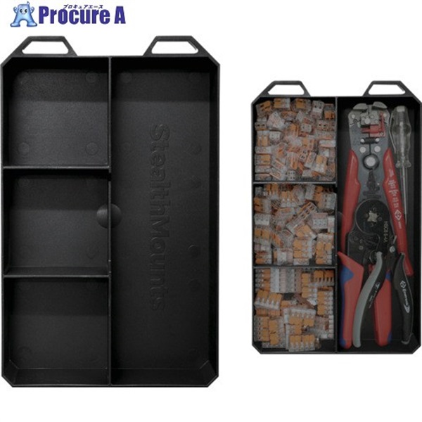 ステルスマウント ツールホルダー ミルウォーキーPACKOUTオーガナイザー用パックトレイ 4仕切り PAC-TRY-BLK-4-1  1個 ▼714-2940