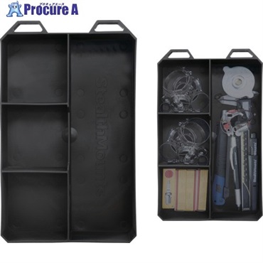 ステルスマウント ツールホルダー ミルウォーキーPACKOUTオーガナイザー用フレキシトレイ 4仕切り FXT-SP-BLK-4-1  1個 ▼714-2944