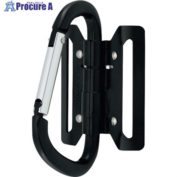 DOGYU カラビナ式 アルミツールフック(可動式)F-55-BL ブラック 02242  1丁 ▼270-3609