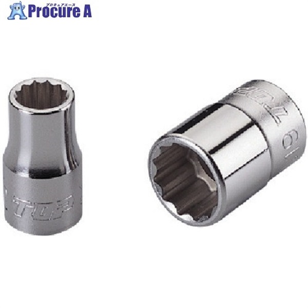TOP ソケットレンチ用ソケット 差込角9.5mm 対辺12mm S-312  1個 ▼723-2276