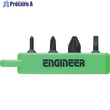 ENGINEER ドライバービット プラマイ極短セット ＋No.0、1、2、-2.5mm DS-302  1S ▼717-7477
