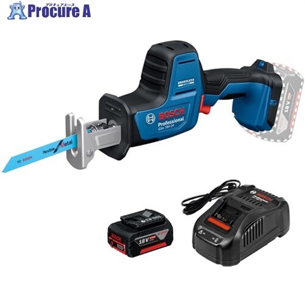 ボッシュ 18Vコードレスセーバーソー＋バッテリー充電器セット GSA18V-24SET  1台 ▼724-0347