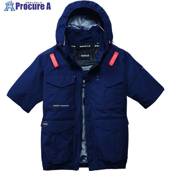 BURTLE 【2026年当社完売】 AC半袖ブルゾン AC2106-03-XXL ネイビー AC2106-03-XXL  1着 ▼716-1381