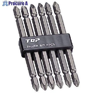 TOP ドライバビット ＋2×110mm6本組セット DB2-11006  1S ▼722-5628