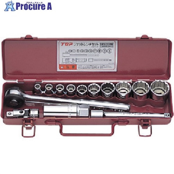 TOP ソケットレンチセット 差込角9.5mm 14点 SWS-310M  1S ▼723-4279