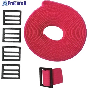 ユタカメイク マジックテープ 自由自在バンド 25mm×3m 赤 G-243  1個 ▼113-2305