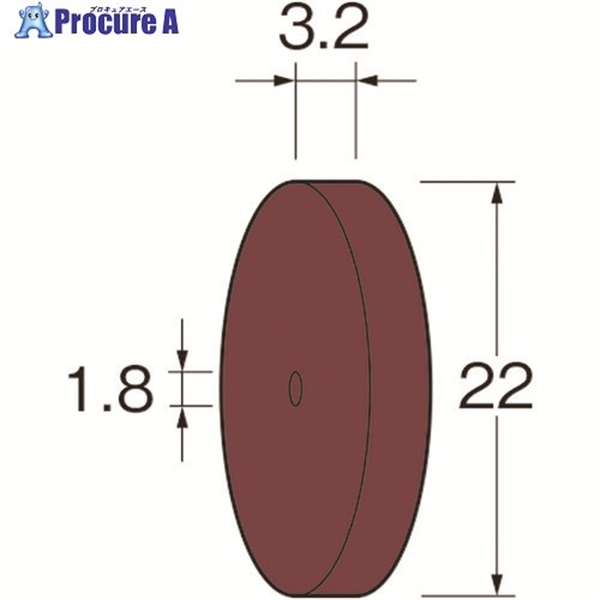 リューター ホイール型シリコンゴム砥石 R5222  1袋 ▼128-3142