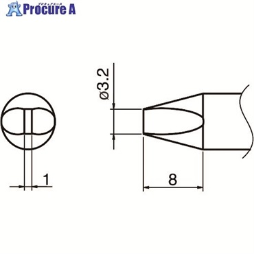 白光 こて先/SSD32型 T33-SSD32  1個 ▼154-3292