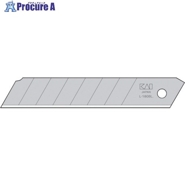 貝印刃物 カッターナイフ L-20 大 白刃 替刃(20枚入) L-20  1ケース ▼542-4119