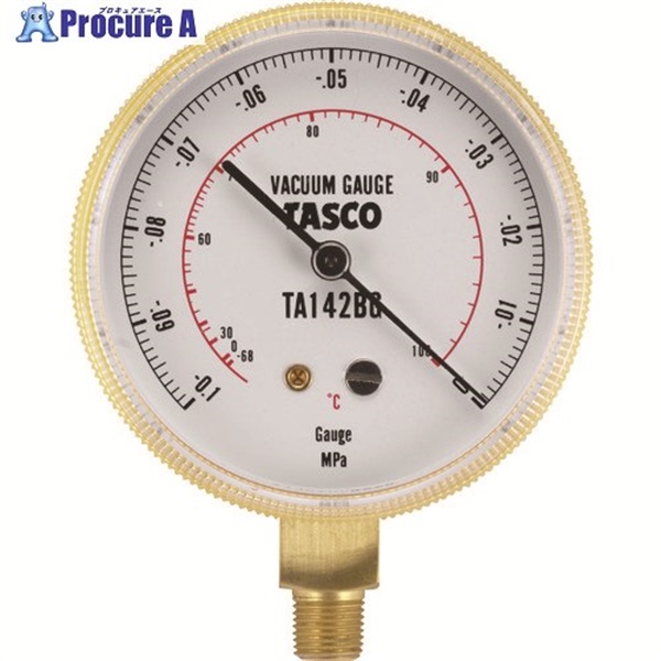 タスコ 真空計 68Φ TA142BG  1個 ▼852-0977