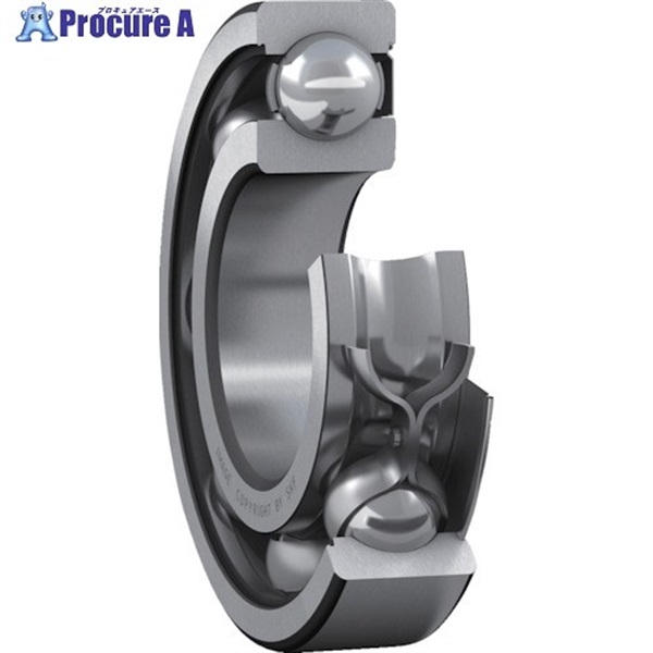 SKF 単列深溝玉軸受 軸受片側鋼板シールド C3すきま(すきま大) 内径25mmX外径62mmX幅17mm 6305-Z/C3  1個 ▼388-9471