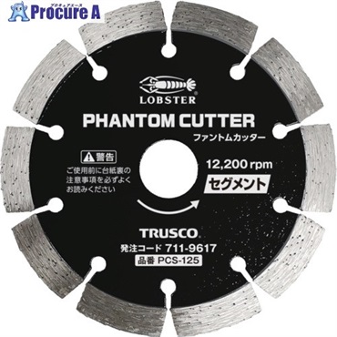 エビ ダイヤモンドカッター ファントムカッター セグメントタイプ 乾式 125mm PCS-125  1枚 ▼711-9617