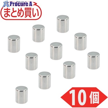TRUSCO まとめ買い ネオジム磁石 丸形 外径5mmX厚み6mm 10個入 TN5-6R-10P  1パック ▼691-5445