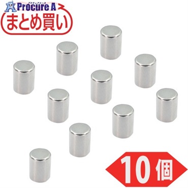 TRUSCO まとめ買い ネオジム磁石 丸形 外径6mmX厚み8mm 10個入 TN6-8R-10P  1パック ▼691-5447
