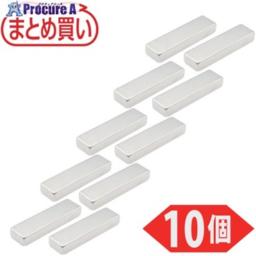 TRUSCO まとめ買い ネオジム磁石 角形 40mmX11mmX6mm 10個入 TN40-11K-10P  1パック ▼691-5471