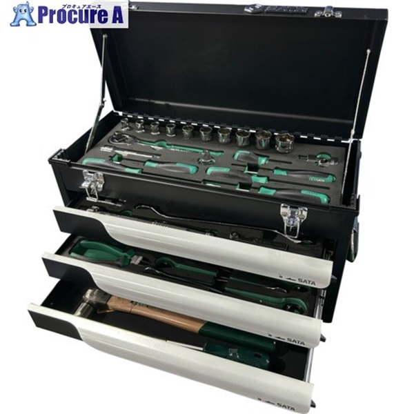 SATA 工具セット(チェストタイプ)差込角12.7mm(82点) 109563  1S ▼699-9645