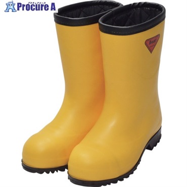SHIBATA 防寒安全長靴 セーフティベアー#1011白熊 イエロー フード無し 27.0cm AC102-27.0  1足 ▼705-9266
