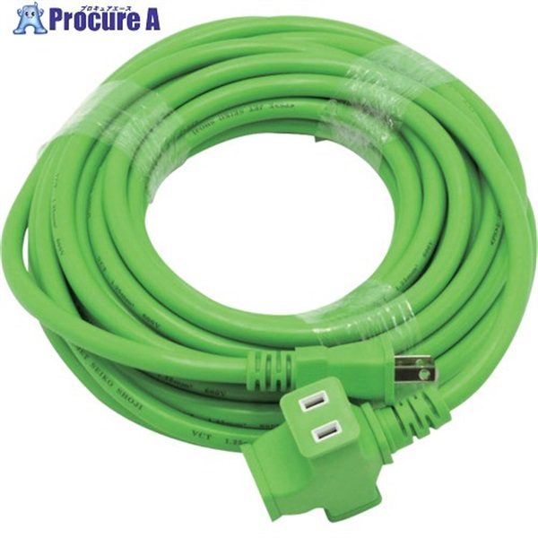 STARLIGHT カラー超ソフト延長コード 10m グリーン KY-3  (ﾐﾄﾞﾘｲﾛ)  1本 ▼126-8151