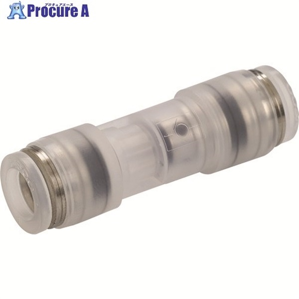 PISCO チューブフィッティング 低作動圧チェックバルブPP PCVLU4-4  1個 ▼178-1974