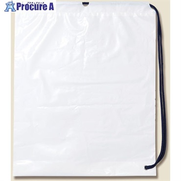 HEIKO 巾着ポリ袋 ショルダーシャンテバッグ ホワイト 40-50 5枚入り 006634801  1袋 ▼342-4959